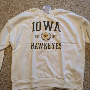 White Iowa Hawkeye Sweatshirt- size medium
